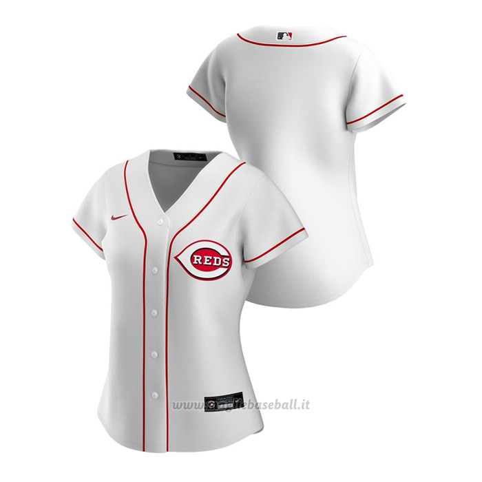 Maglia Baseball Donna Cincinnati Reds Replica 2020 Primera Bianco